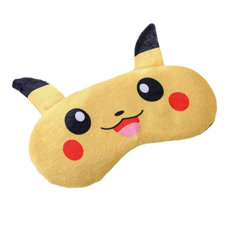 跨境新款卡通可爱毛绒护眼睡眠眼罩萌猫创意动漫设计冰敷眼罩批发详情9