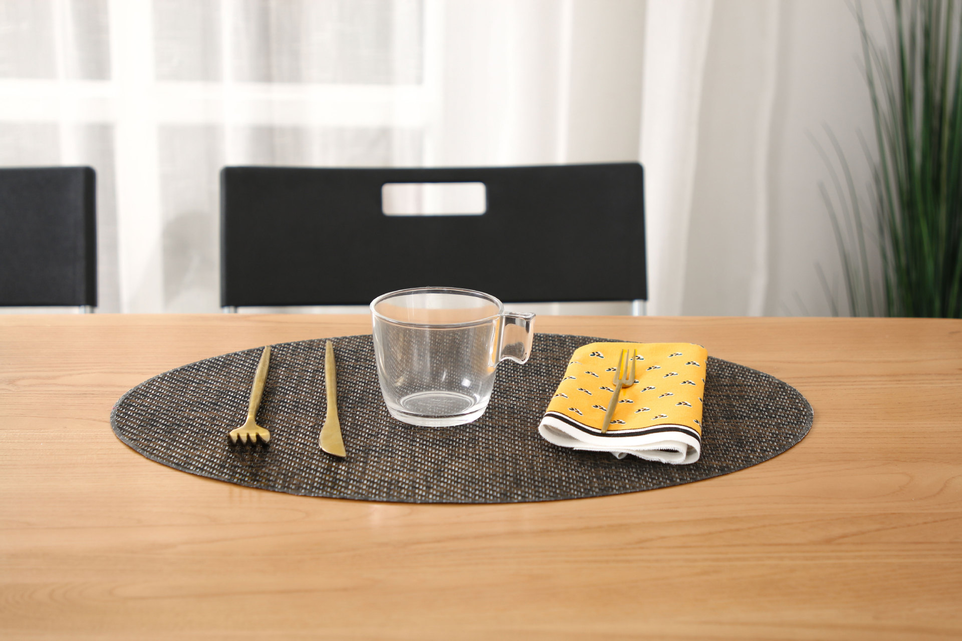 Coffee table MATS, table MATS, Japanese-style PVC simple oval table MATS, striped tablecloths, tablecloths, bowl MATS, heat insulation MATS, table MATS pic 12