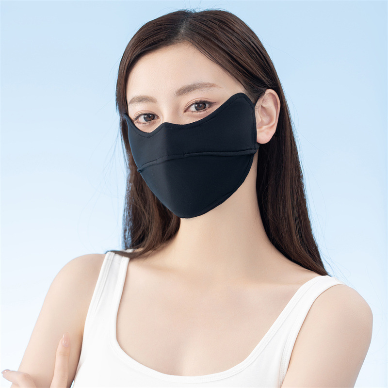 夏季冰丝防晒口罩女防紫外线护眼角立体防尘透气薄款户外面罩批发详情17