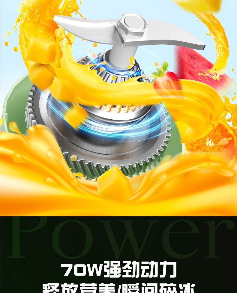 榨汁杯榨汁桶吨吨杯榨汁机 便携式榨汁机家用 全自动电动果汁机详情7