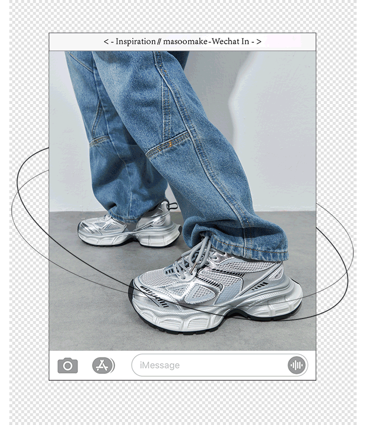 迦罗亚~马速主义2024新款ins潮厚底银色老爹鞋女运动鞋休闲跑步鞋详情10