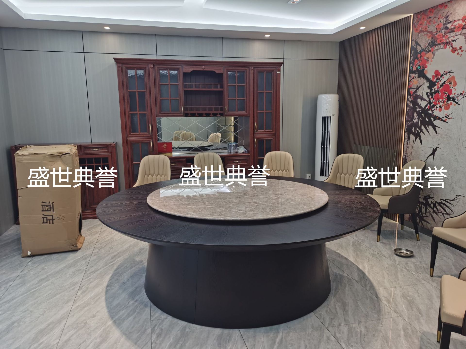 佛山专业生产酒店实木电动餐桌酒楼电动转盘餐桌海鲜餐厅轻奢餐桌详情7