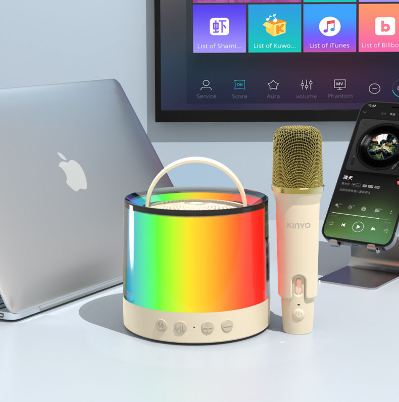 金运K36迷你k歌音响一体机高音质双麦联唱超长续航便携式手详情18