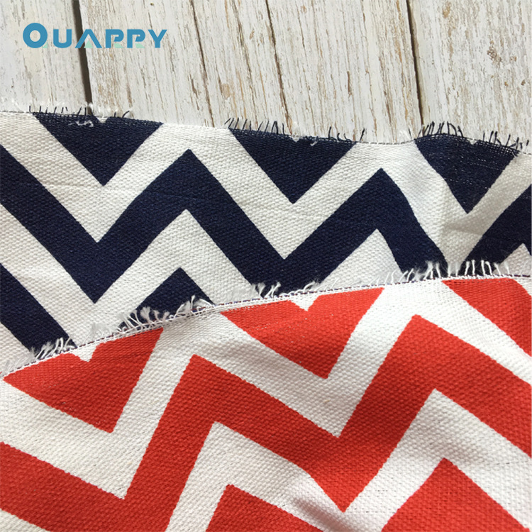 1.5cm wavy printed canvas polyester-cotton 8-amp bag, throw pillow, picnic mat, beach bag, Indian tent fabric pic 23