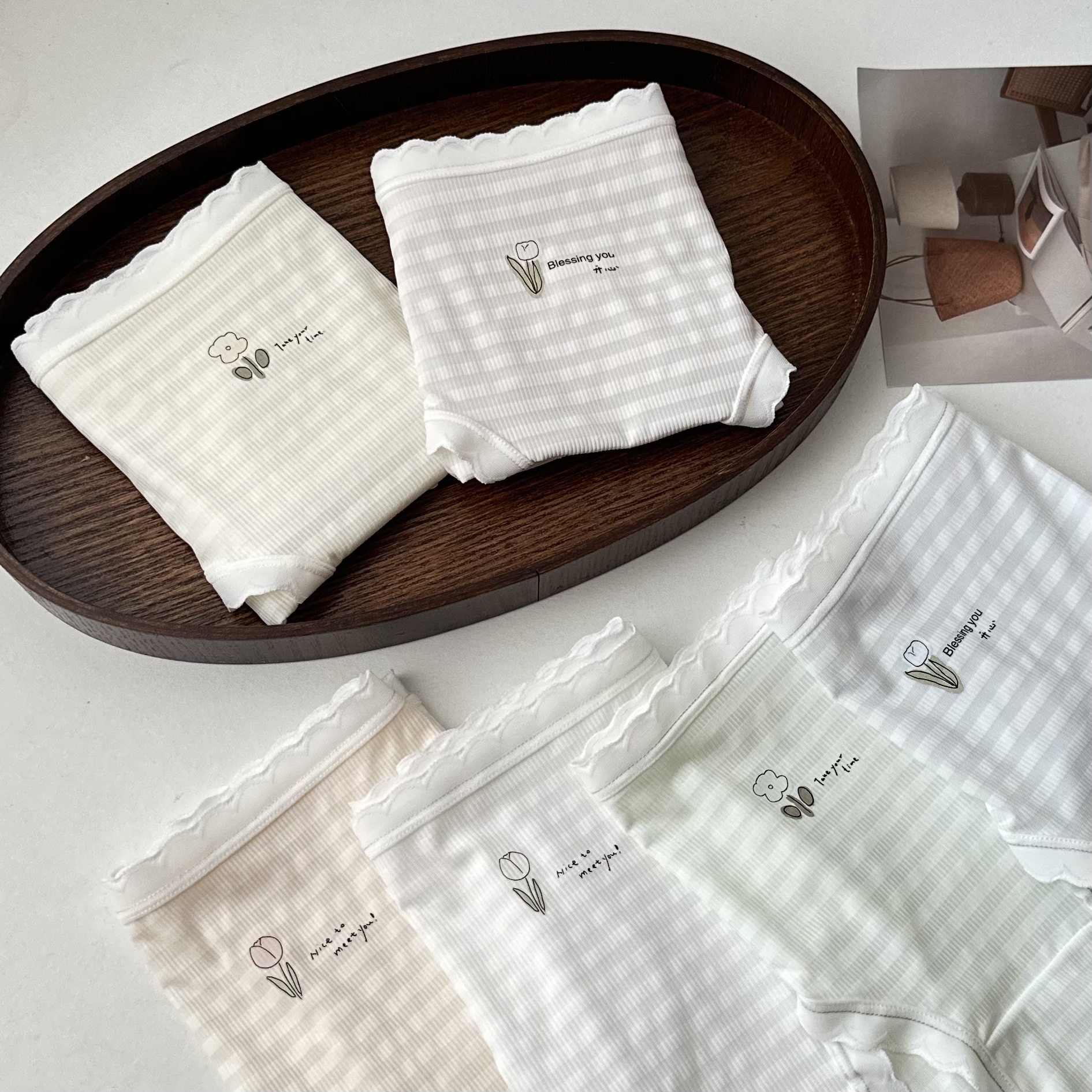 7A全裤抑菌横条肌理裸感轻氧裤纯棉裆部抑菌舒适透气速干女士内裤详情5