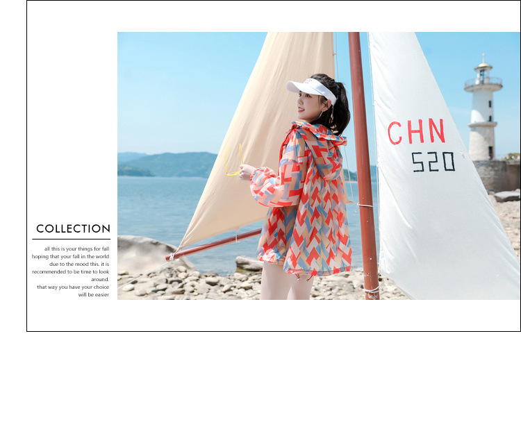 Summer 2021 sun-protective clothing for women, mid-length, UV protection, outdoor, versatile, lightweight and fashionable sun-protective clothing, large-sized jacket pic 19