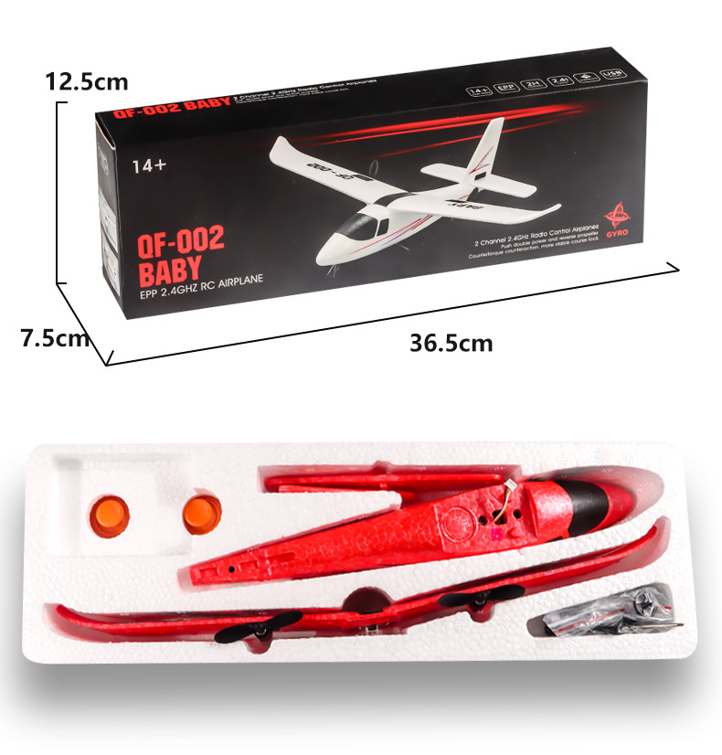 New product QF002 glider, handcrafted aircraft model assembly training, two-channel Cessna remote control aircraft pic 19