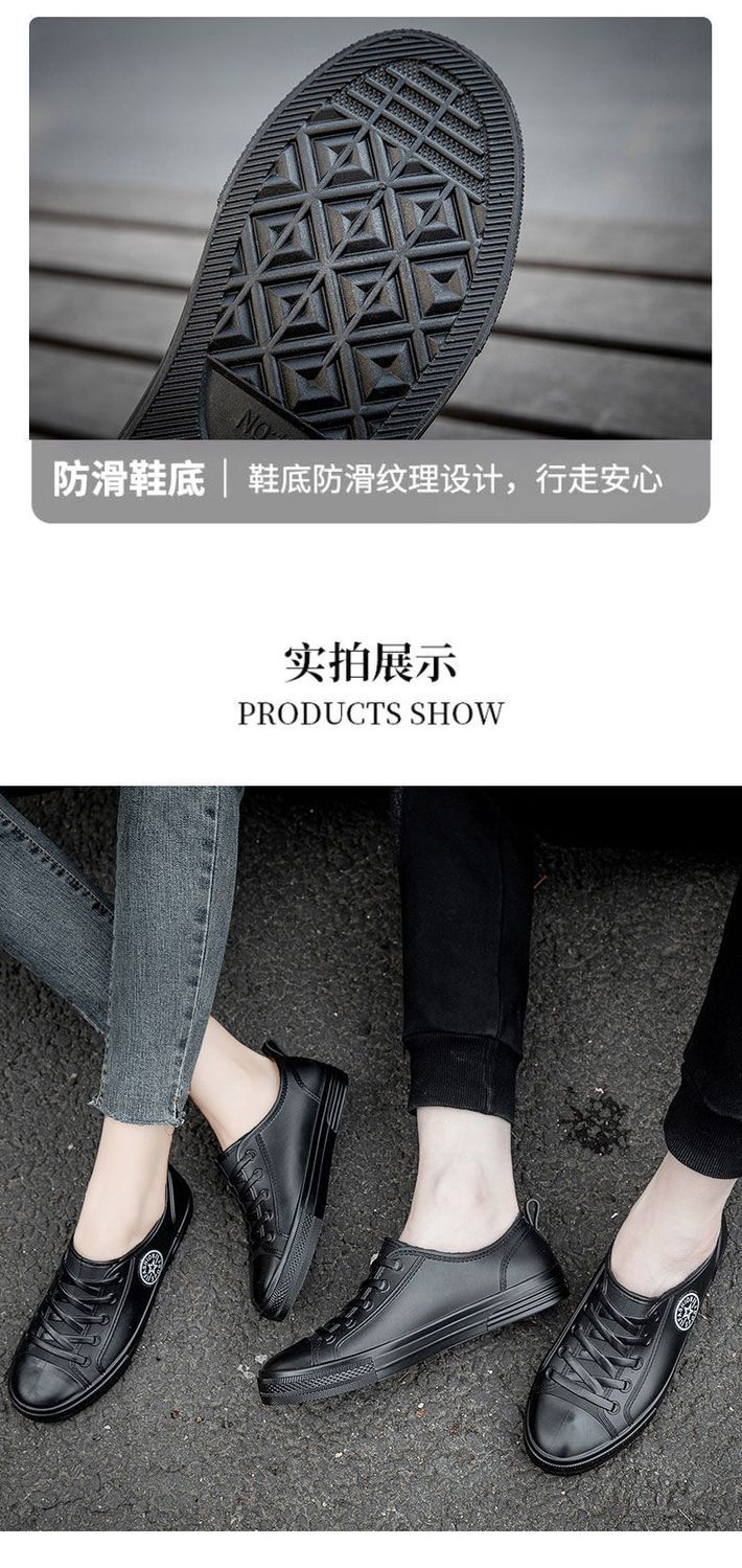 一件代发2024新款女雨鞋学生时尚低帮水鞋靴防滑短筒雨靴胶鞋套男详情3