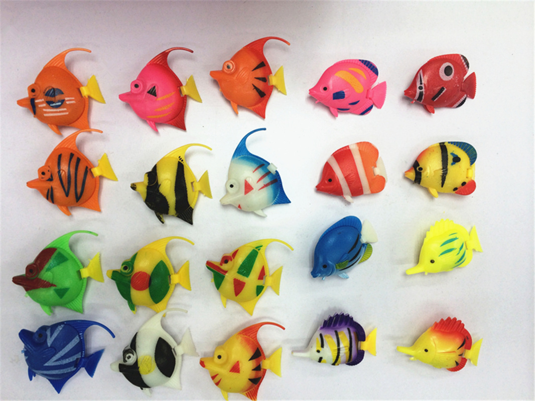 Wholesale of 10 floating plastic fish for fish tank decoration, including octopuses, plastic jellyfish and simulated small artificial fish pic 39