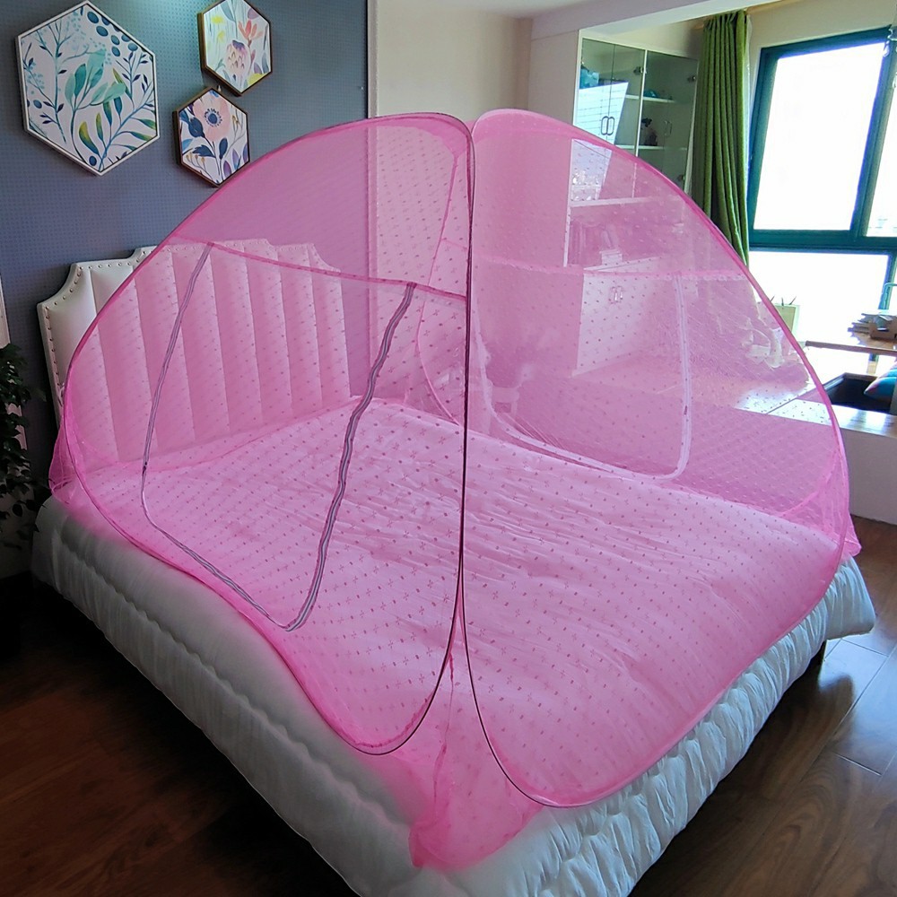 自动魔术钢丝蚊帐 成人可折叠印花出口外贸帐篷详情3