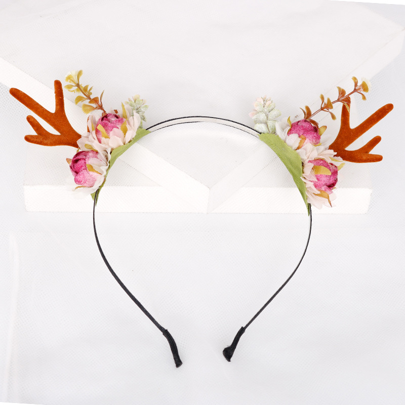 Xinyun Creative Christmas Antler headband Headband Hairpin 2018 New Style Forest Girl Elk Hairpin Hair Accessory pic 6