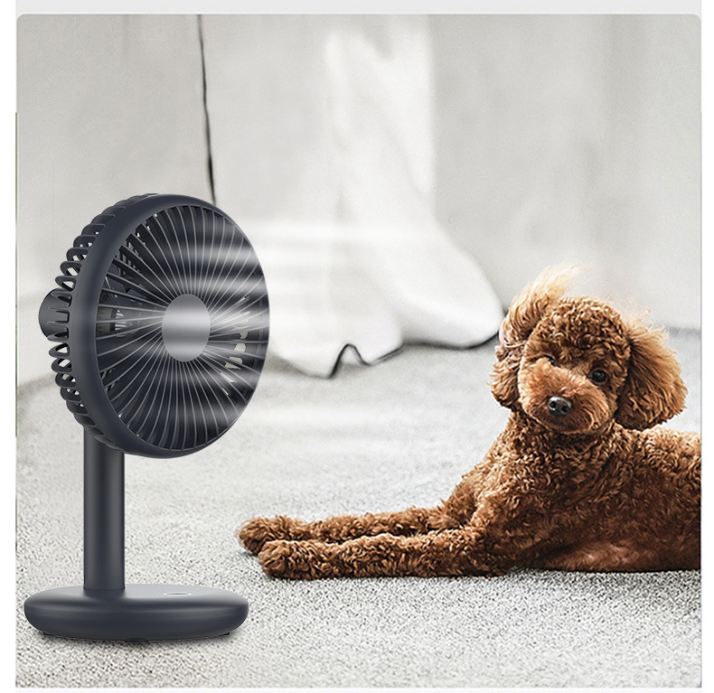 Desktop fan, USB charging, mini four-speed adjustable, small fan, silent, strong wind force, small electric fan for the office pic 30