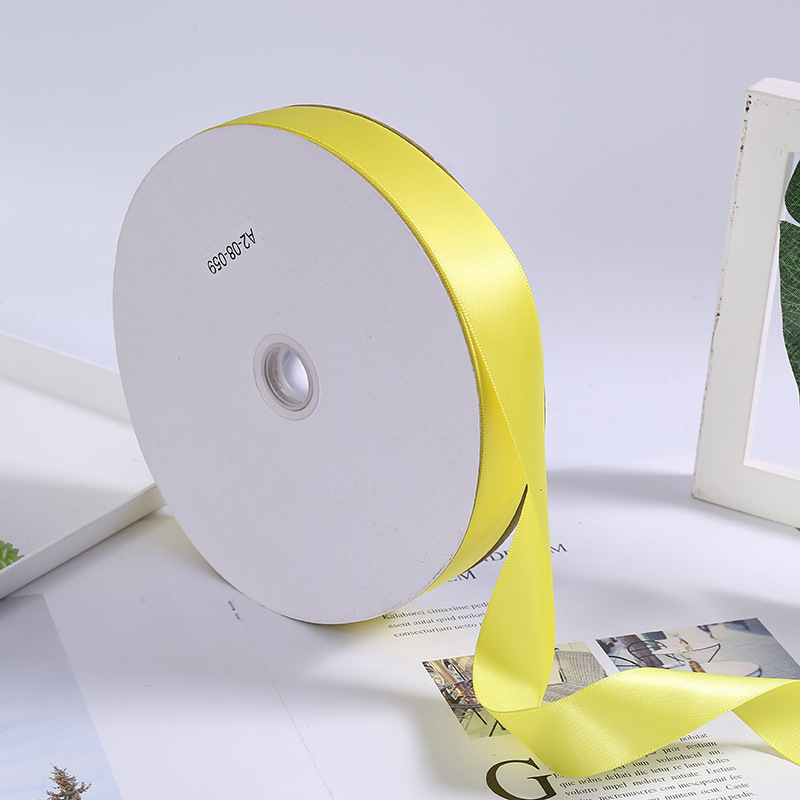 Tianmei polyester colored satin ribbon 2.5CM polyester colored denser satin ribbon Wedding decoration ribbon wholesale ribbon pic 18