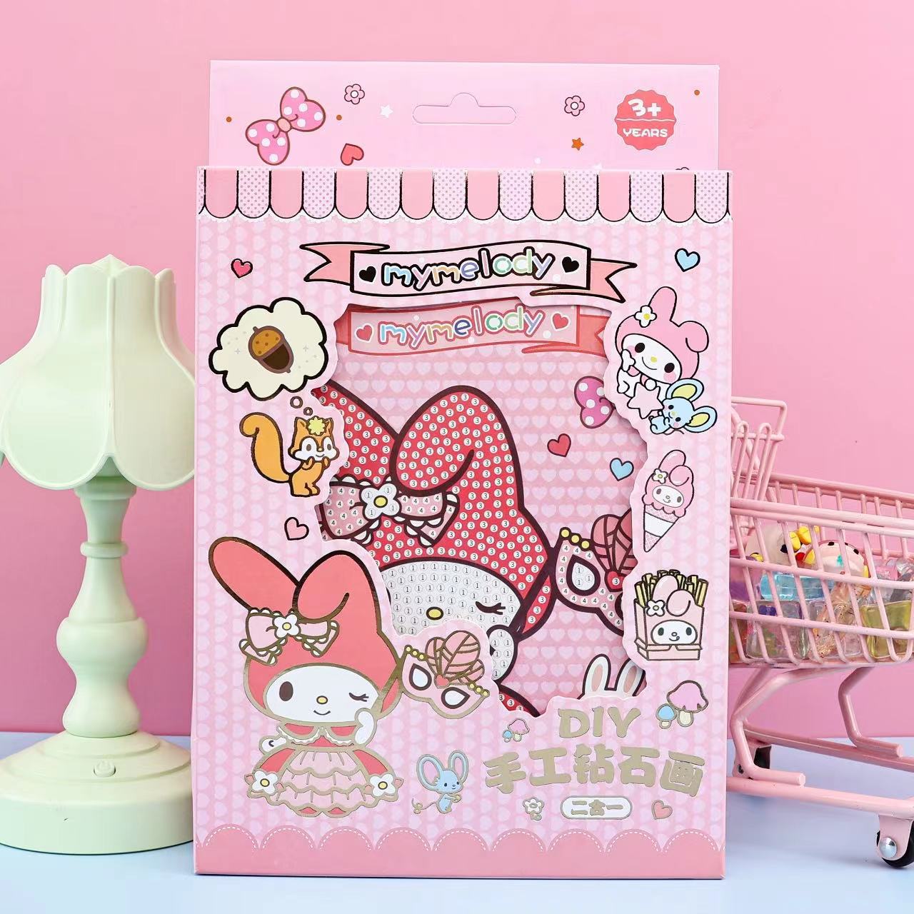 DIY钻石画套装 儿童创意手工钻石黏贴画 可爱卡通满钻钻石画玩具详情6