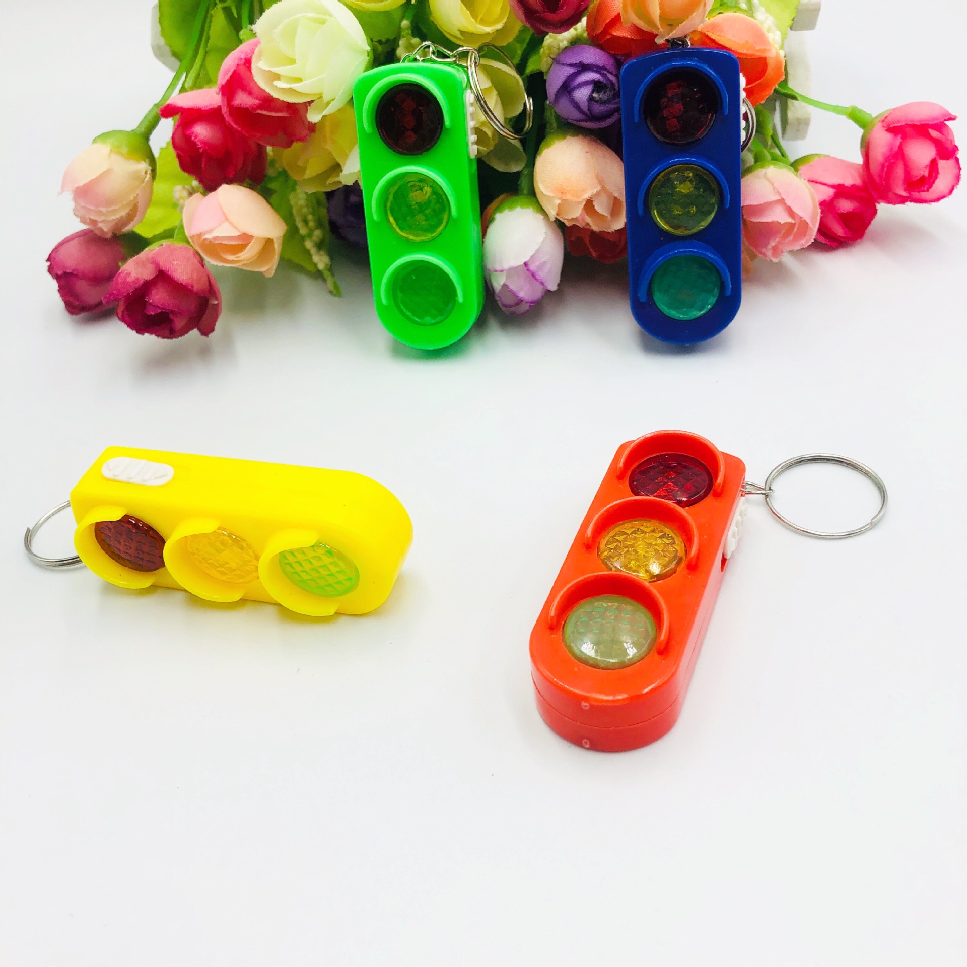 红绿灯钥匙扣灯发光挂件LED钥匙扣孩童发光玩具创意小礼品详情1