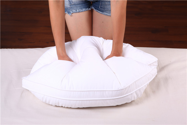 Wholesale five-star hotel pillow cores made of all-cotton feather velvet, adult single-person student neck protection pillows pic 18