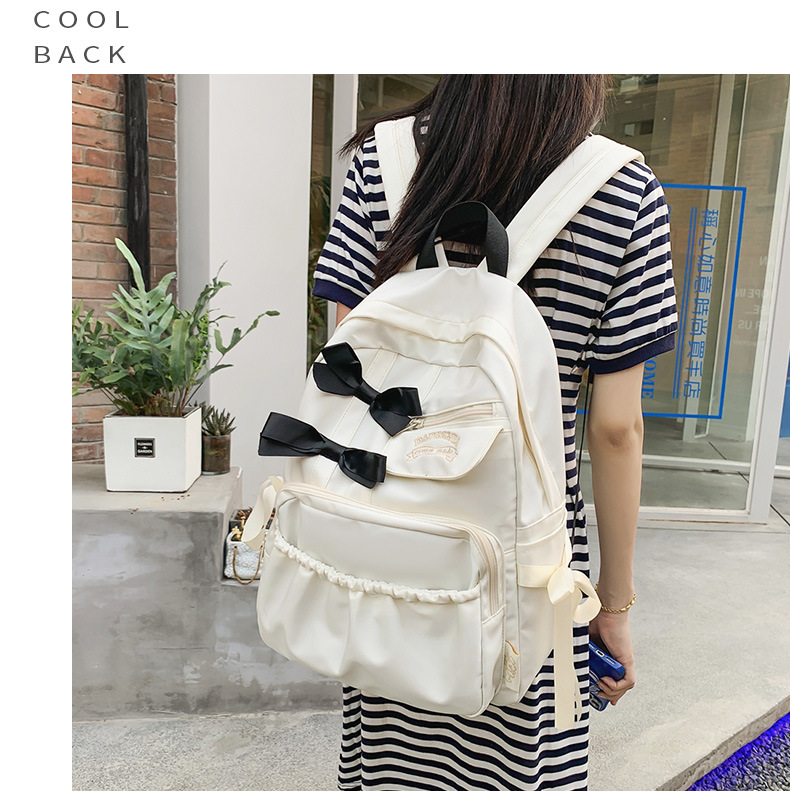 日系ins书包初中高中女生大学生高颜值双肩包蝴蝶结背包2023新款详情15