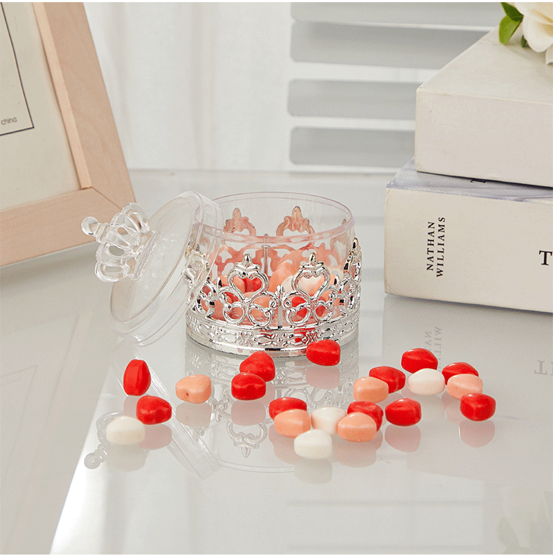 跨境电镀金银塑料糖果盒婚礼礼品盒糖果罐生日派对伴手礼喜糖盒详情16