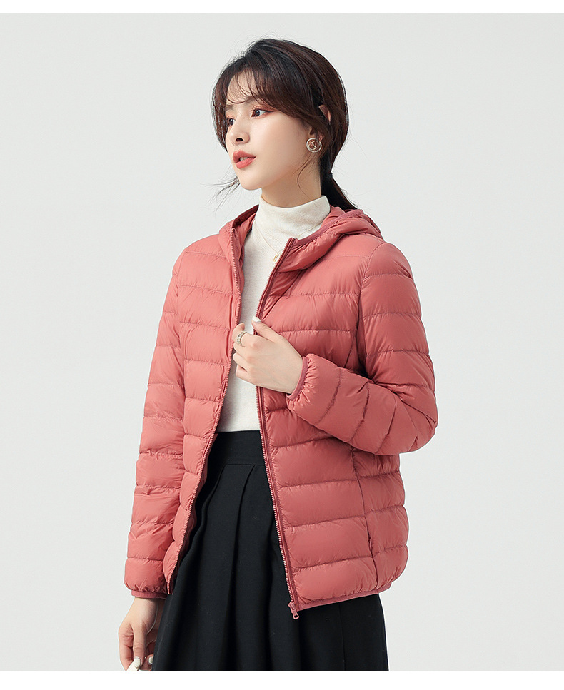 Japón U home el mismo estilo otoño invierno con capucha abajo mujer 90 pato blanco abajo ligero cálido casual versátil abrigos hombres pic 17