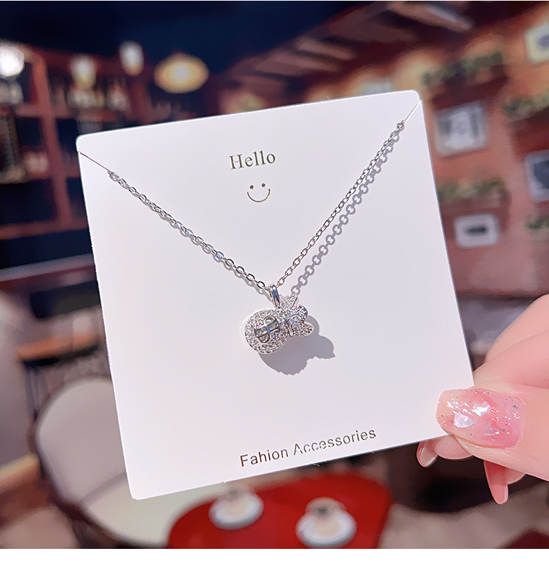 日韩轻奢设计感银色钛钢项链女ins潮小众百搭网红锁骨链高级颈链详情15