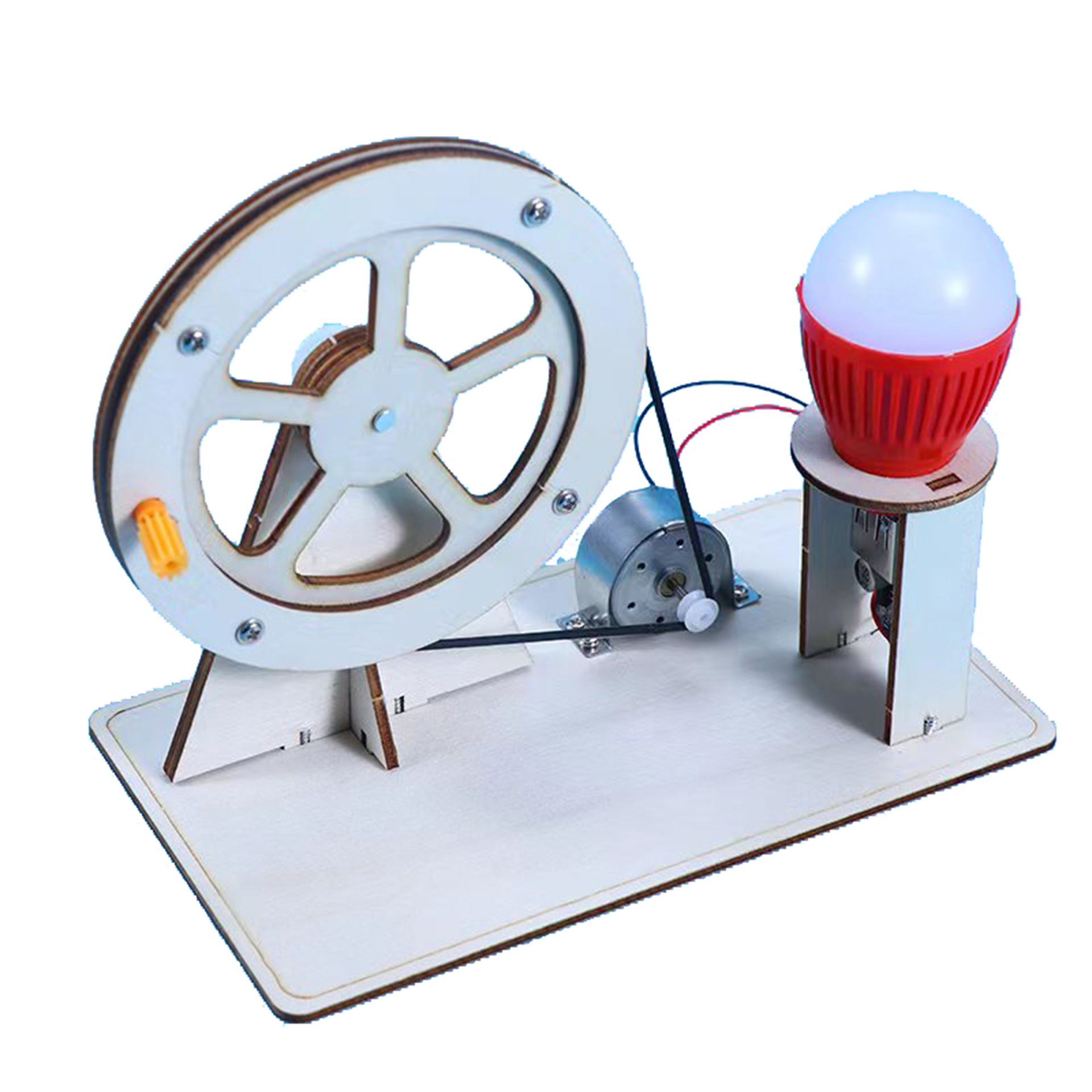 中小学生科学创客实验 木制手摇发电机STEM物理创意作品 科教电学详情20