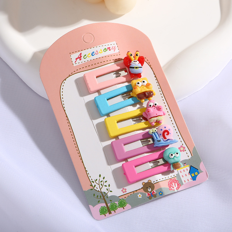 女童彩色多巴胺BB夹宝宝可爱小熊爱心卡通后脑勺碎发夹女孩刘海夹详情11