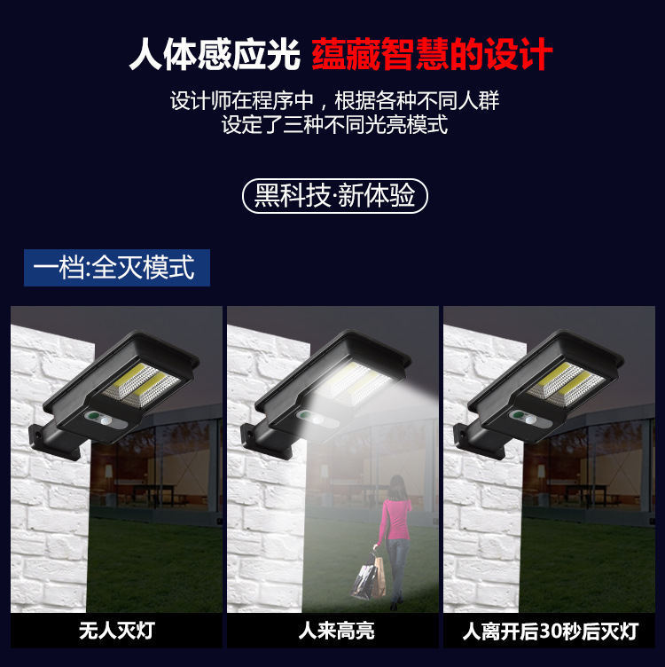 Solar sensor lights, outdoor garden lights, mini garden street lamps, household LED wall lamps, and new security lights pic 11