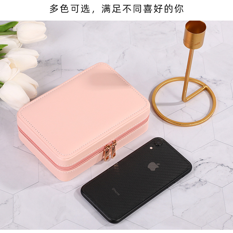 Jinqi PU leather jewelry boxes, jewelry necklaces, pendants, stud earrings, ring display boxes, large-capacity accessory storage boxes wholesale pic 19
