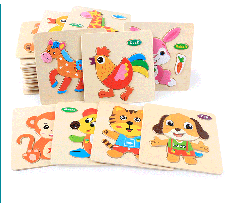 Infant and toddler 1-2-3-D half-year-old wooden three-dimensional jigsaw puzzle, early education for babies, intelligence, hand and eye training toys for boys and girls pic 26