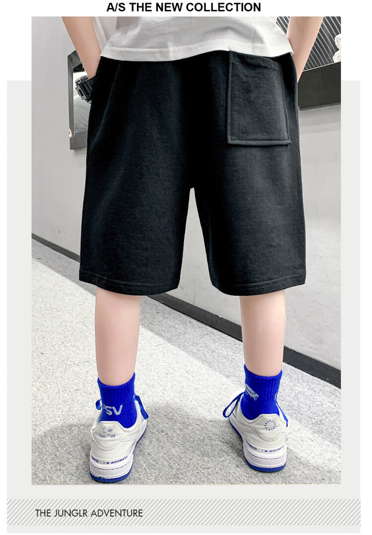 The 2022 new summer loose and stylish cotton capri shorts for boys are a trend of casual summer pants for middle-aged children pic 145