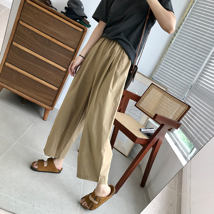 巨百搭轻薄透气酵洗棉小个子奶奶裤九分宽松显瘦休闲裤女夏季薄款详情21