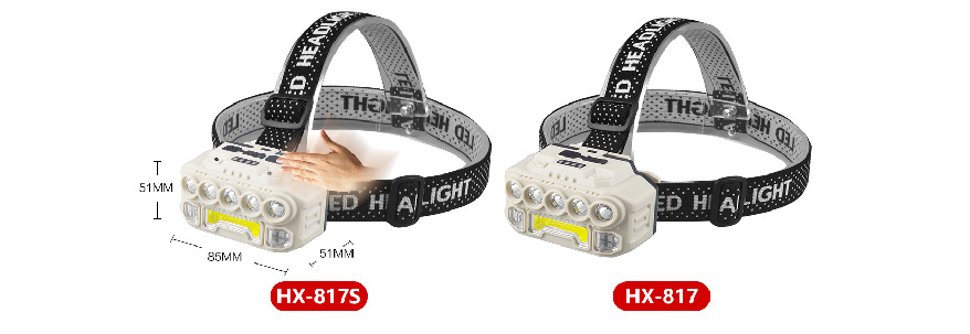跨境户外LED强光感应头灯 USB充电家用工作灯 头戴钓鱼灯感应头灯详情14
