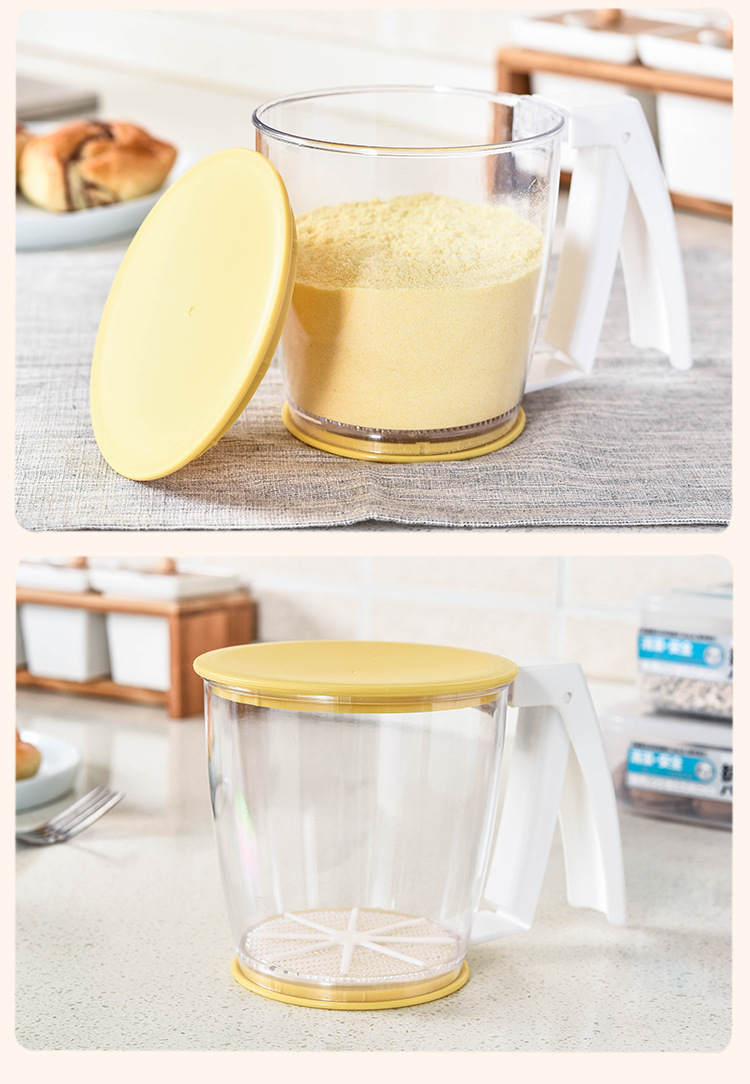 Manual cup-type flour sieves, flour sieves, handheld flour sieves, fine screens, sugar powder sieves, baking tools pic 4
