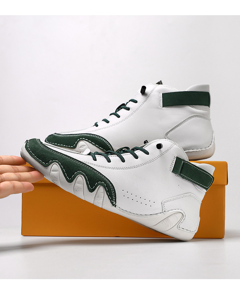 跨境独立站爆款女士马丁靴时尚拼色情侣鞋男女大码高帮休闲鞋短靴详情44