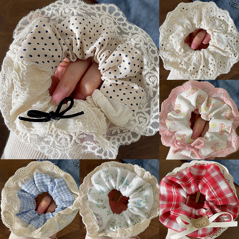 Spring and Summer hair band Collection: Cute trendy hair bands, feminine lace trim hair accessories, sweet and fresh large intestine hair bands pic 21