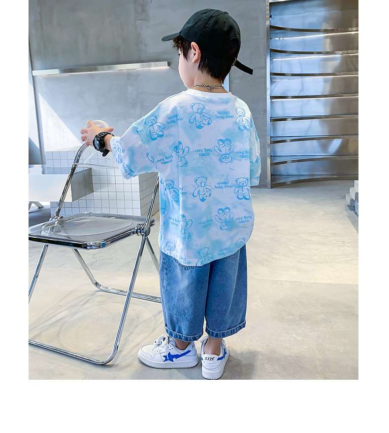 男童t恤短袖纯棉2025新款儿童炸街夏装上衣男孩夏季半袖卡通体恤详情13