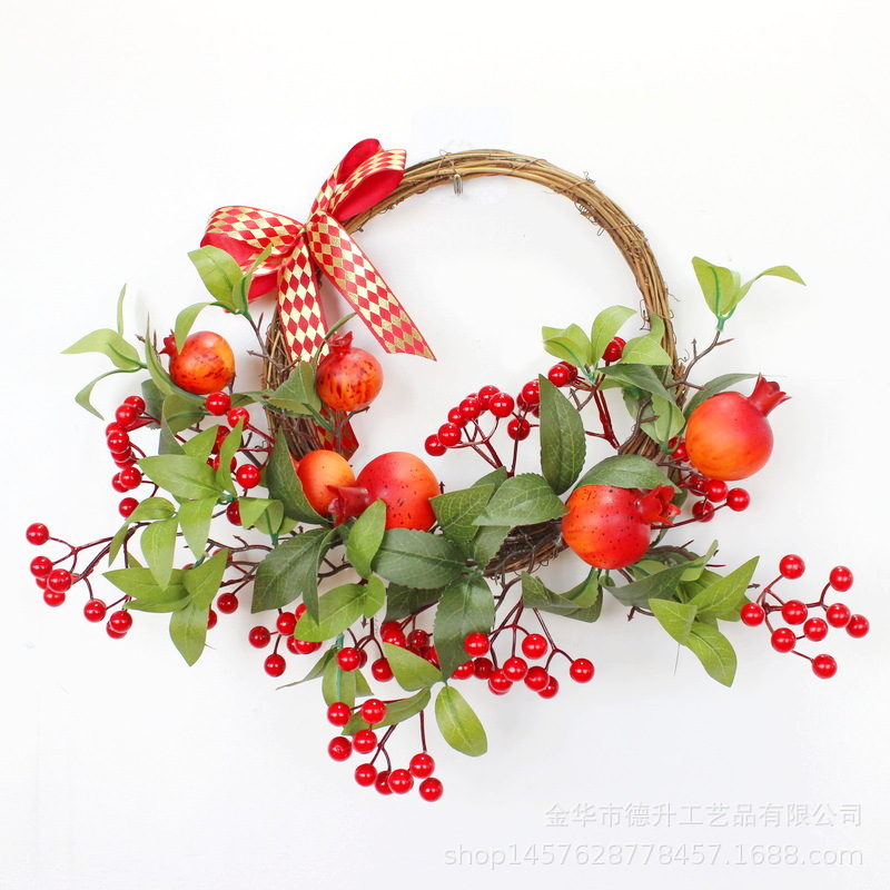 New Year decoration: Simulated pomegranate and red fruit decoration, New Year goods, living room, dining room and hotel decoration, door garlands, housewarming decoration pic 5