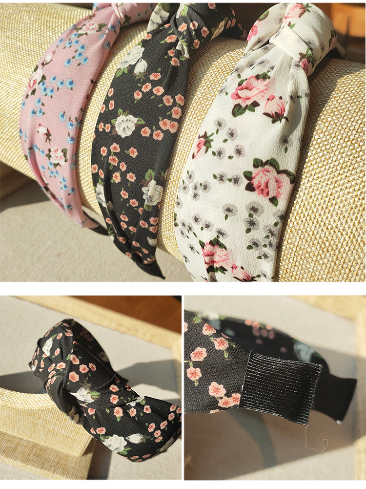 2023 Korean style/Korean-style knotting flower headband, fresh small floral headband, headwear, hair tie, pressure hair clip pic 8