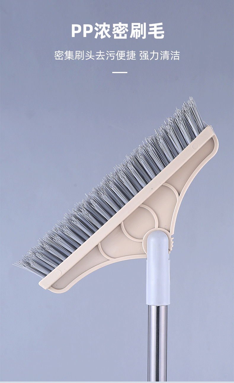 Hard bristle floor brush, floor crack brush, bathroom wash, corner and toilet tile brush, crack cleaning brush, glass scraper brush, broom pic 10