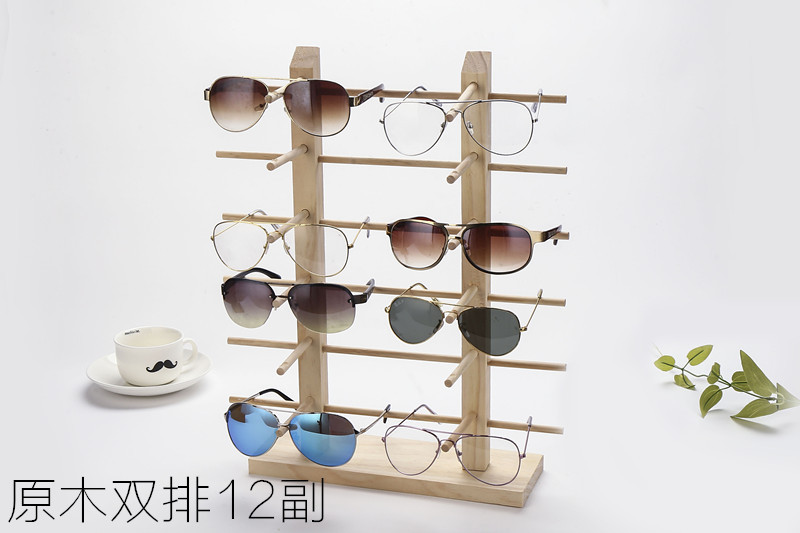Solid wood eyeglass display stand, eyeglass store storage rack, display decoration prop, sunglasses, sunglasses stand, eyeglass rack pic 12