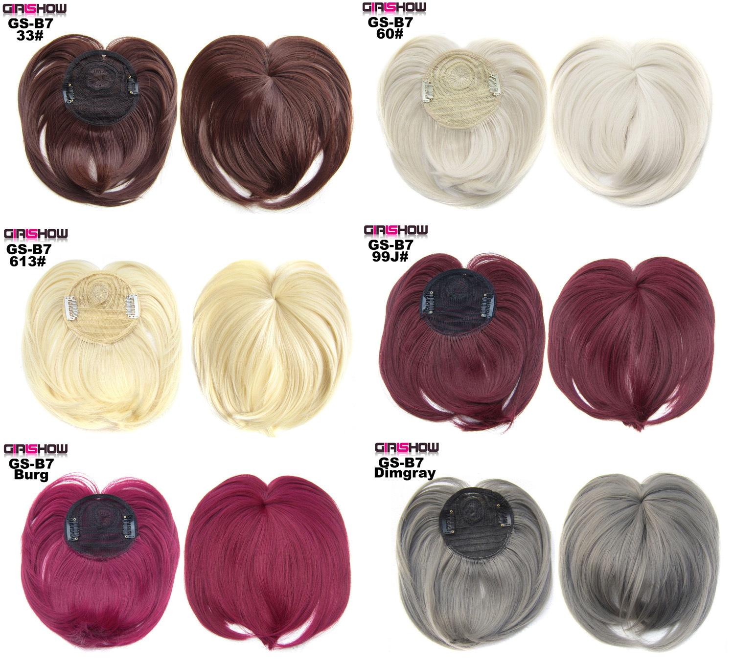 Wholesale of wigs, high-temperature silk and chemical fiber wigs, heart-shaped bangs covering the top of the head, heart-shaped bangs sheet manufacturers, wigs for women pic 11