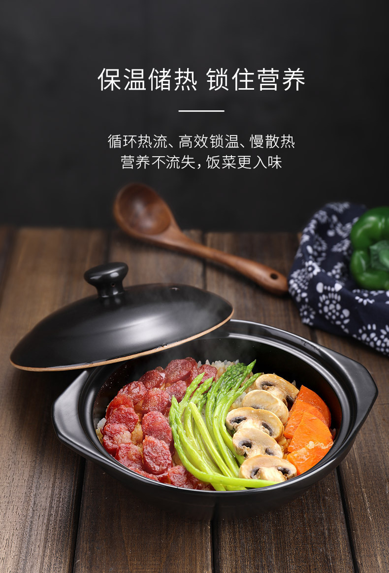 Korean stone pot bibimbap dry pot Korean ceramic pot commercial braised chicken clay pot 煲仔饭 clay pot high-temperature resistant earthenware pot pic 21
