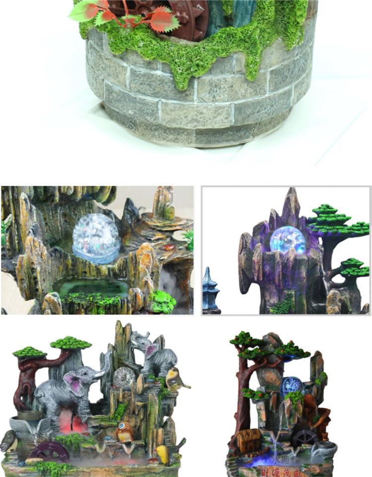 批发新品风水球假山流水喷泉鱼缸盆景摆件风水轮配件玻璃球水晶球详情5