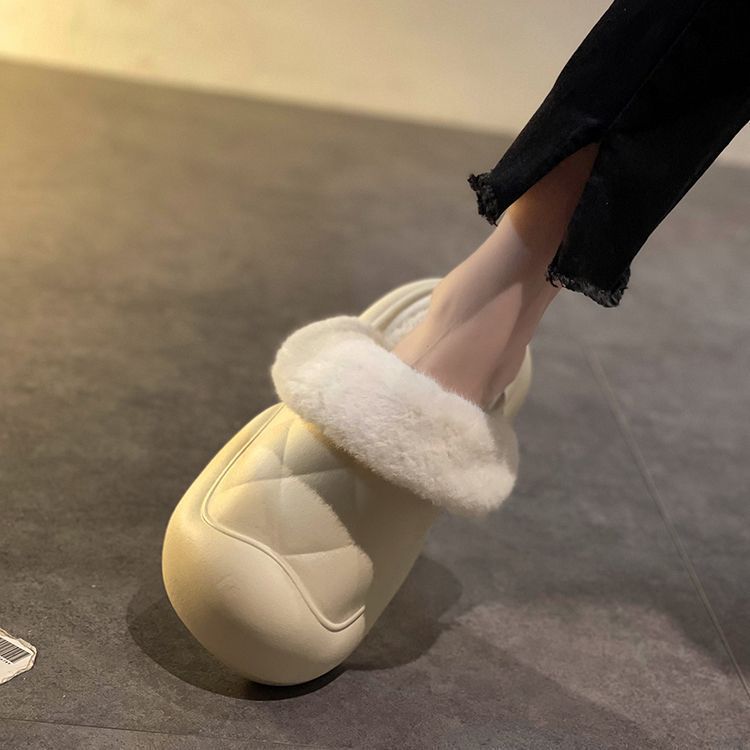 软底包头棉拖鞋女外穿2023年秋季新款踩屎感厚底可爱保暖拖鞋批发详情8