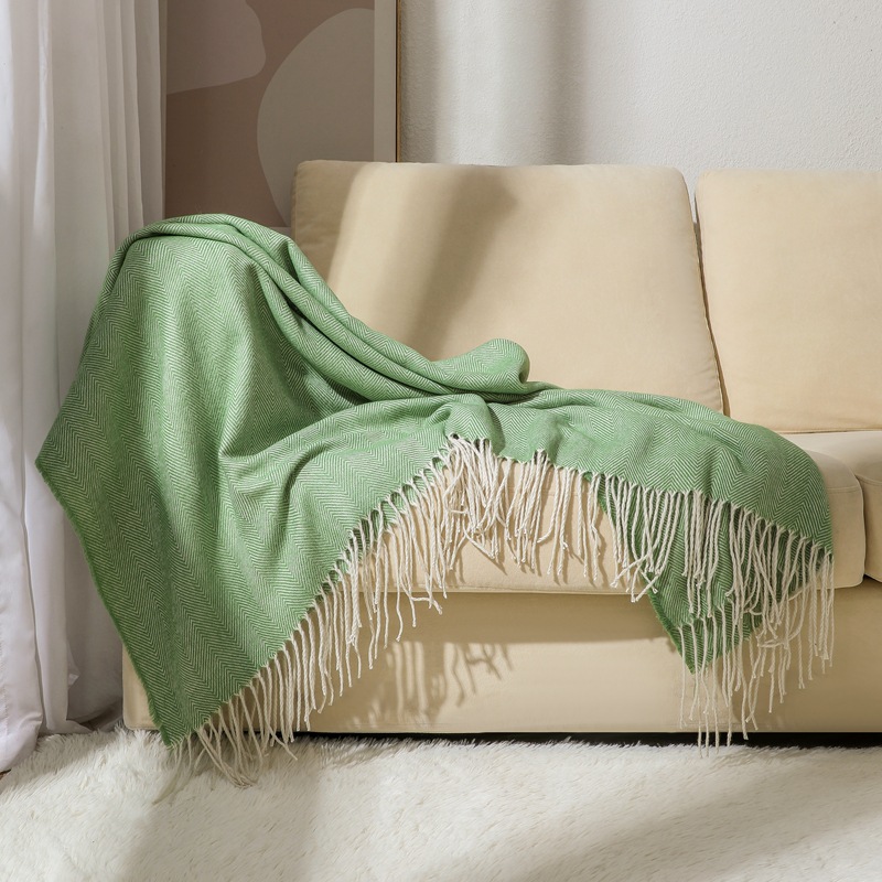 北欧简约梭织毯空调毯民宿酒店样板房床尾毯搭巾搭毯单人沙发毯详情16