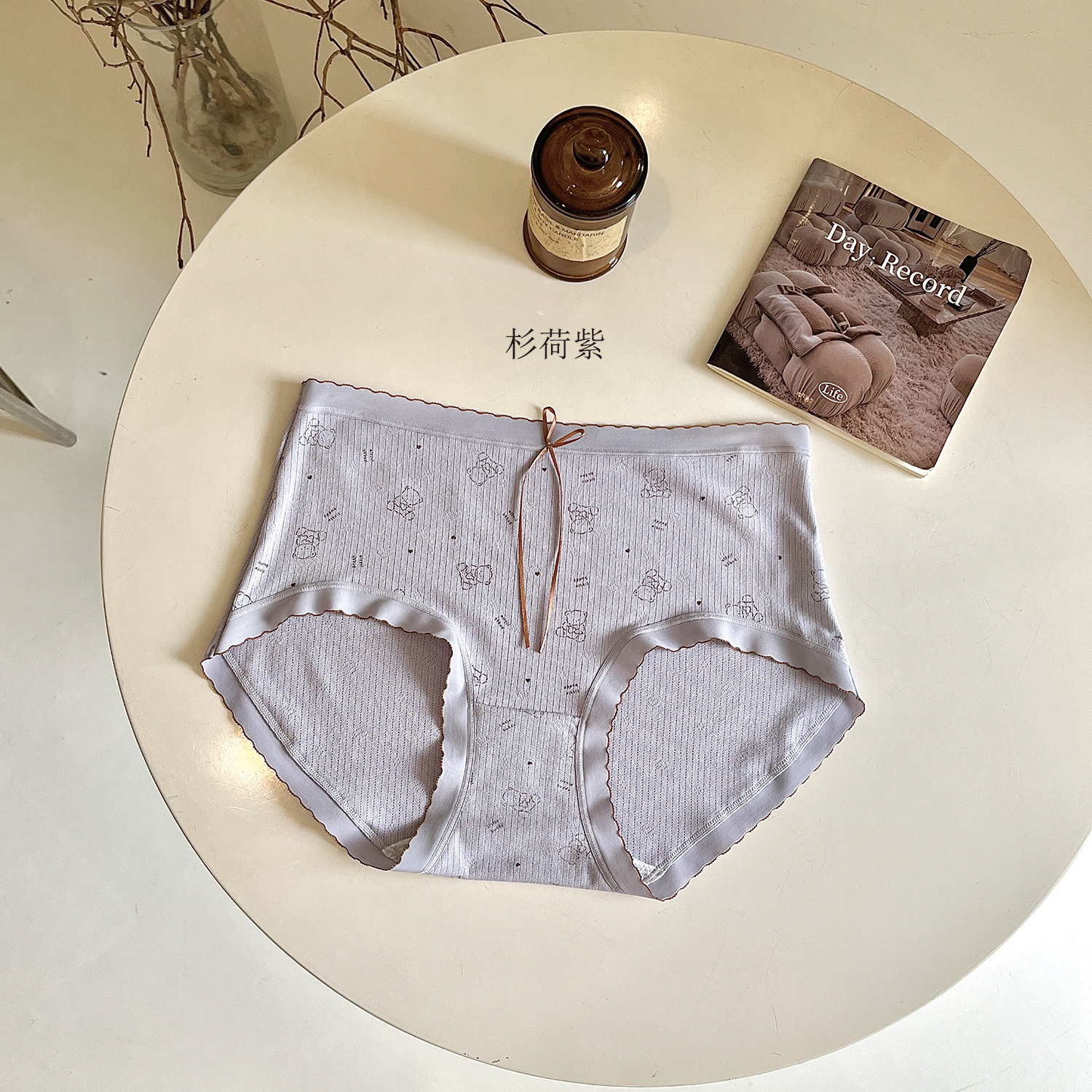 日系无感抑菌裆内裤少女学生蝴蝶结可爱中腰提臀舒适女士三角裤头详情15