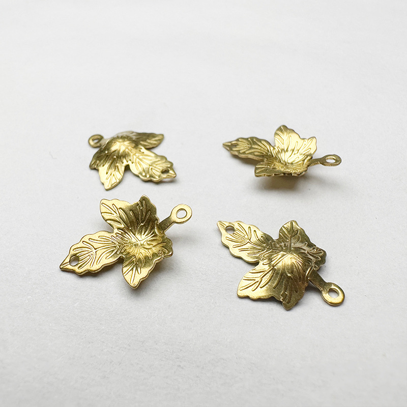 DIY饰品配件 复古 树叶吊坠 枫叶挂坠 手工材料配件详情3