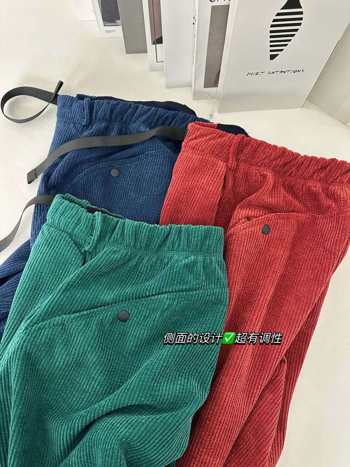 素然同款灯芯绒加绒女士宽松休闲裤素家同款高品质设计感小暖裤详情8