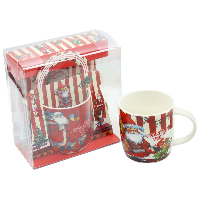Cross-border exclusive supply for domestic sales and foreign trade Christmas ceramic cups, mugs, household milk cups, office large-capacity water cups, Santa Claus cartoon pattern festival gifts, Christmas gifts can be directly supplied by logo factory pic 6