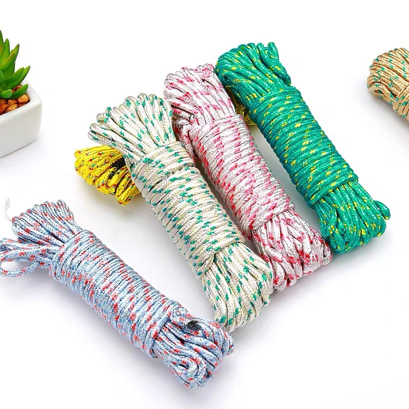 Thickened drying rope, nylon anti-slip and windproof drying rope, outdoor drying rope for clothes and quilts, 10-meter OPP bag pic 1